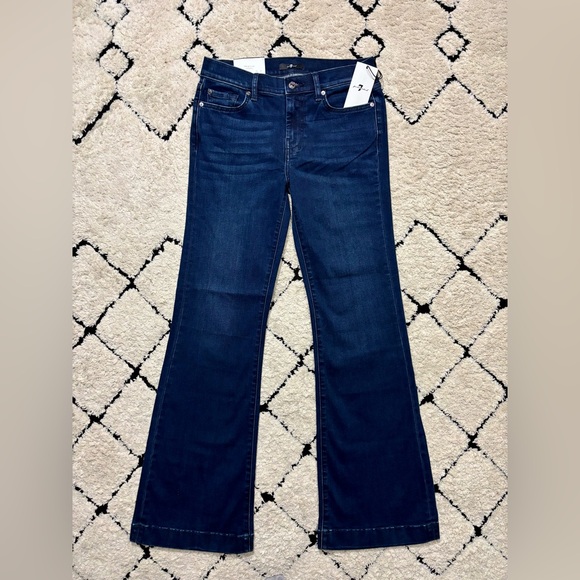 NWT 7 For All Mankind Dojo in Blue Black Santiago - Picture 3 of 7